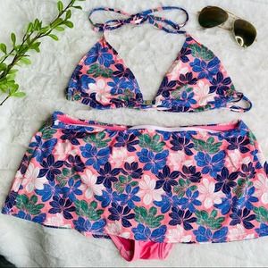 Reyn Spooner Lanai Floral Bikini Skirted Bottoms